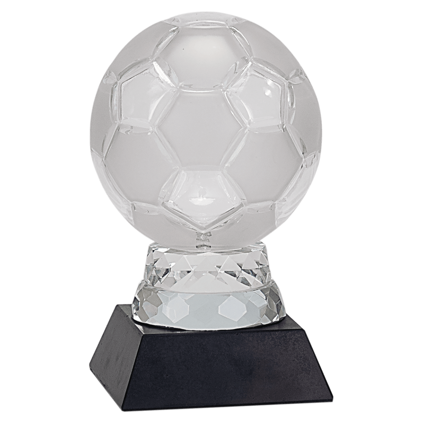 Glass Soccer Ball with Marble Base