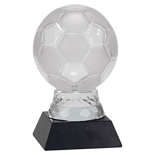 Glass Soccer Ball with Marble Base