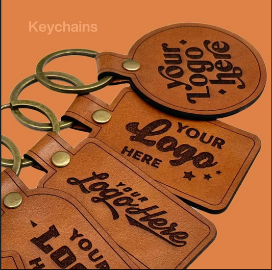 Custom Leatherette Key Chains (50)